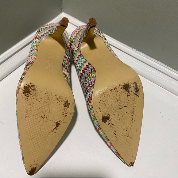 Charles David Women’s Multicolored Stripped High Heels-size 7.5 - Picture 6 of 8